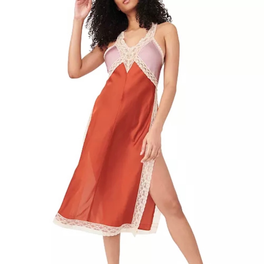 Free People Tri Me Midi Slip Dress Size XS